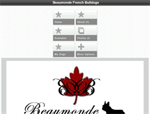 Tablet Screenshot of beaumondefrenchbulldogs.com